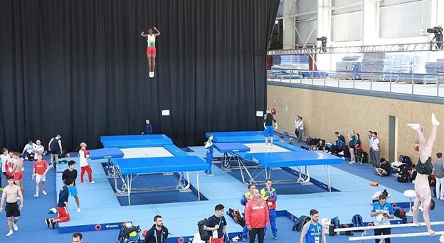 Olympic trampoline exercise platform